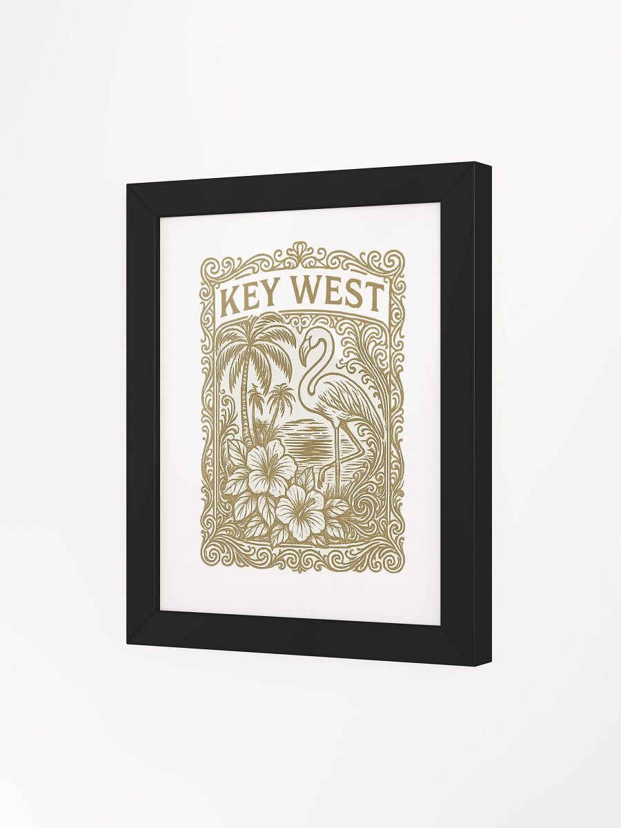 Key West Framed Poster with Flamingo and Hibiscus product image (31)