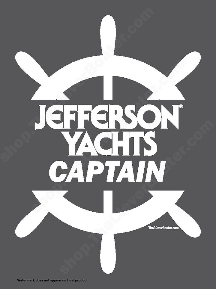 Jefferson Captain - T-Shirt - Dark Shirt w/White Logo product image (2)