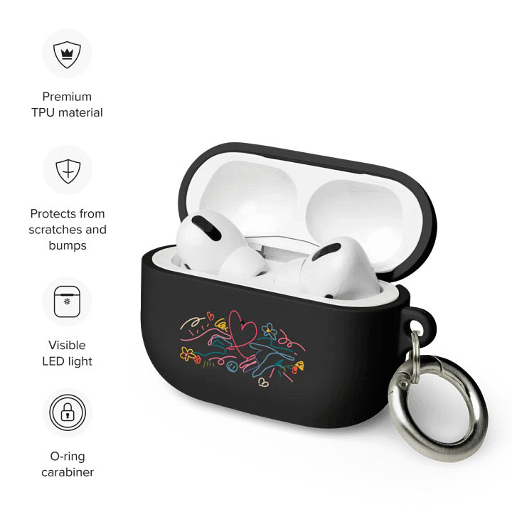 Doodle Heart AirPods Case product image (2)