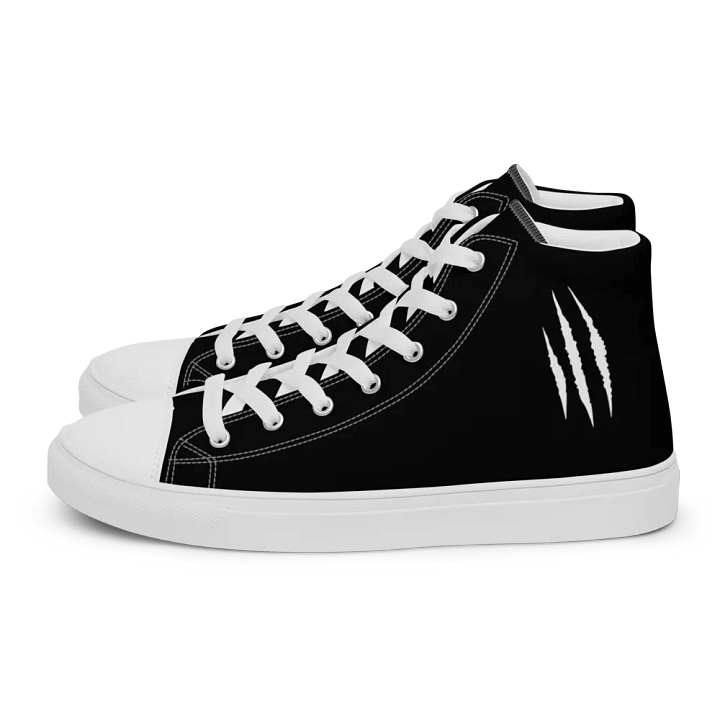 "DJ Benji Beatz Scratch Logo" Men's High Top Canvas Shoes product image (1)