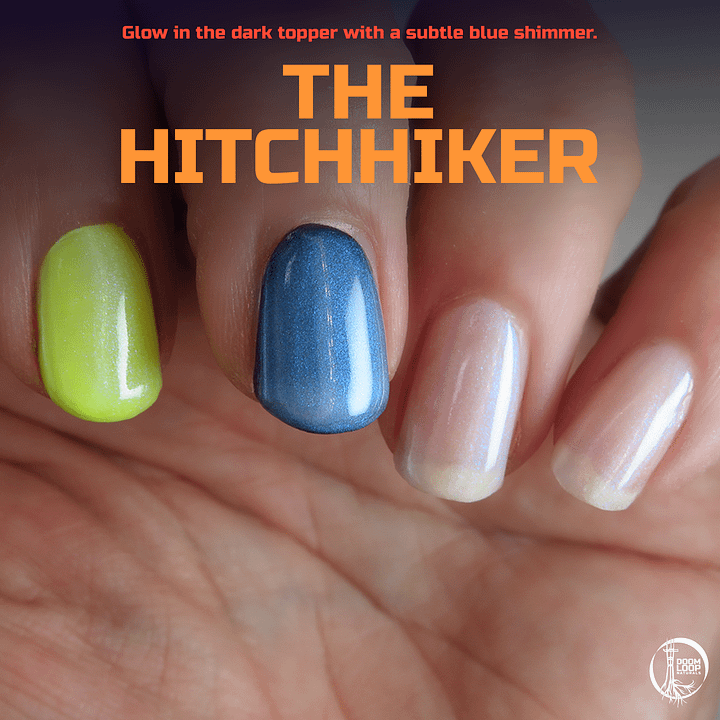THE HITCHHIKER - Glow In The Dark Subtle Blue Shimmer Topper product image (1)