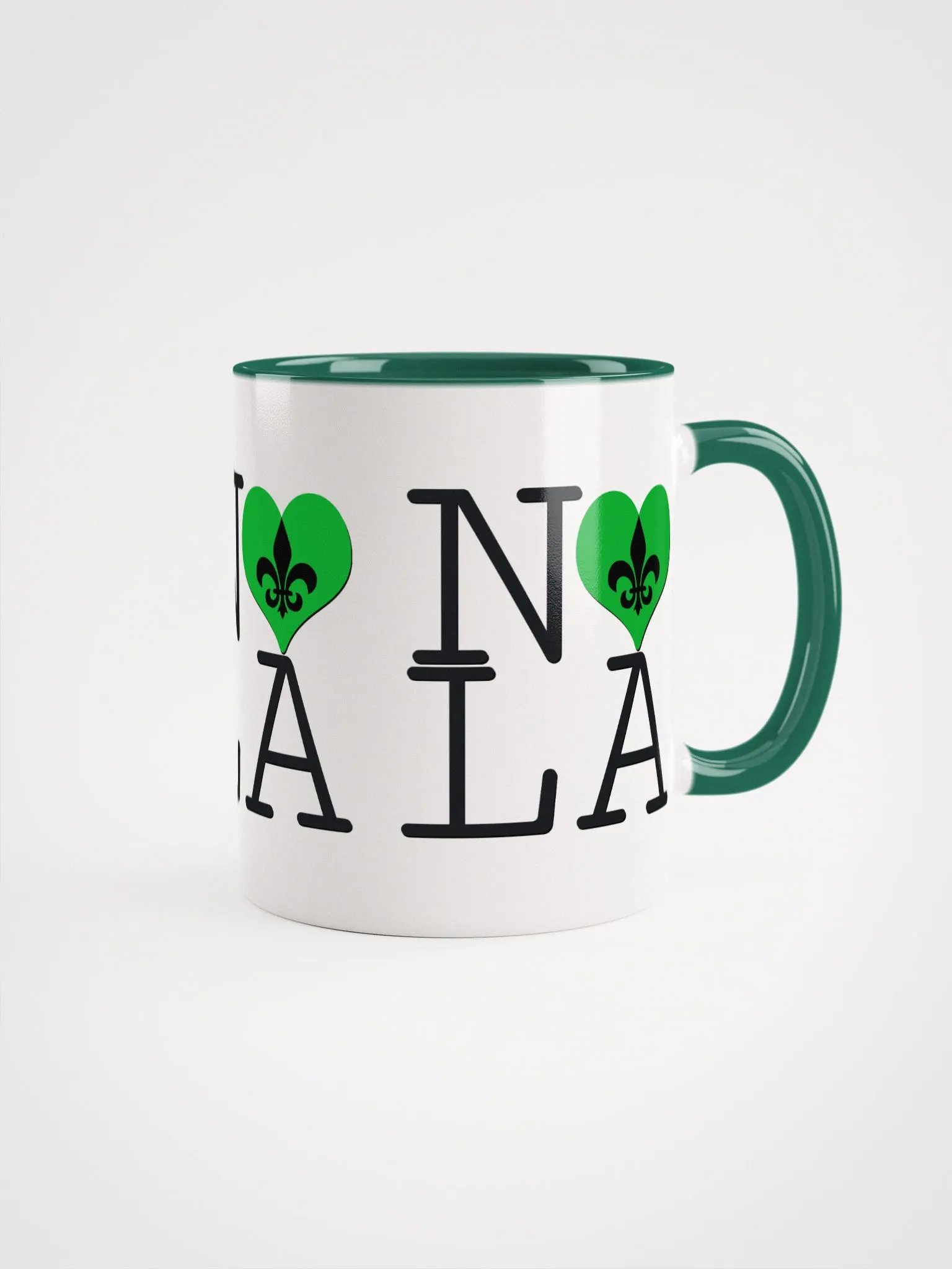 I LOVE NOLA **BIGSHOT COLOR MUG** (GREEN HEART) product image (1)