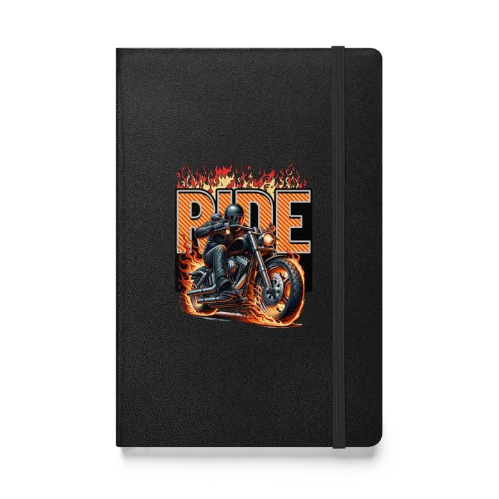 Ride Motorcycle Flaming Hardcover Journal product image (1)