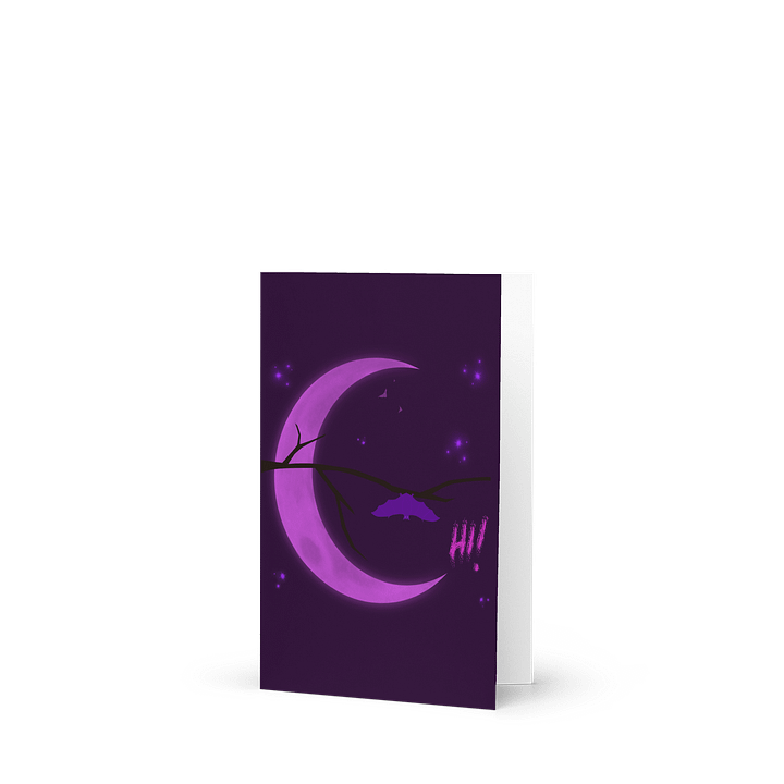 Purple Crescent Moon Greeting Card product image (1)
