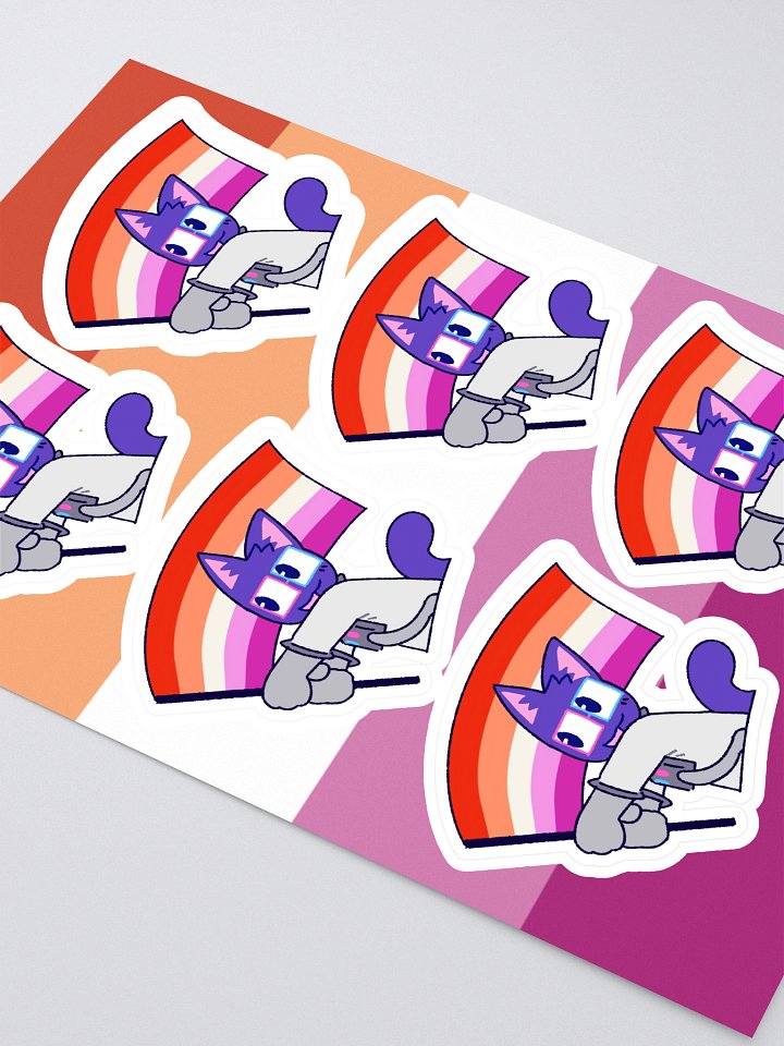 lesbian pride kaykay sticker sheet product image (2)