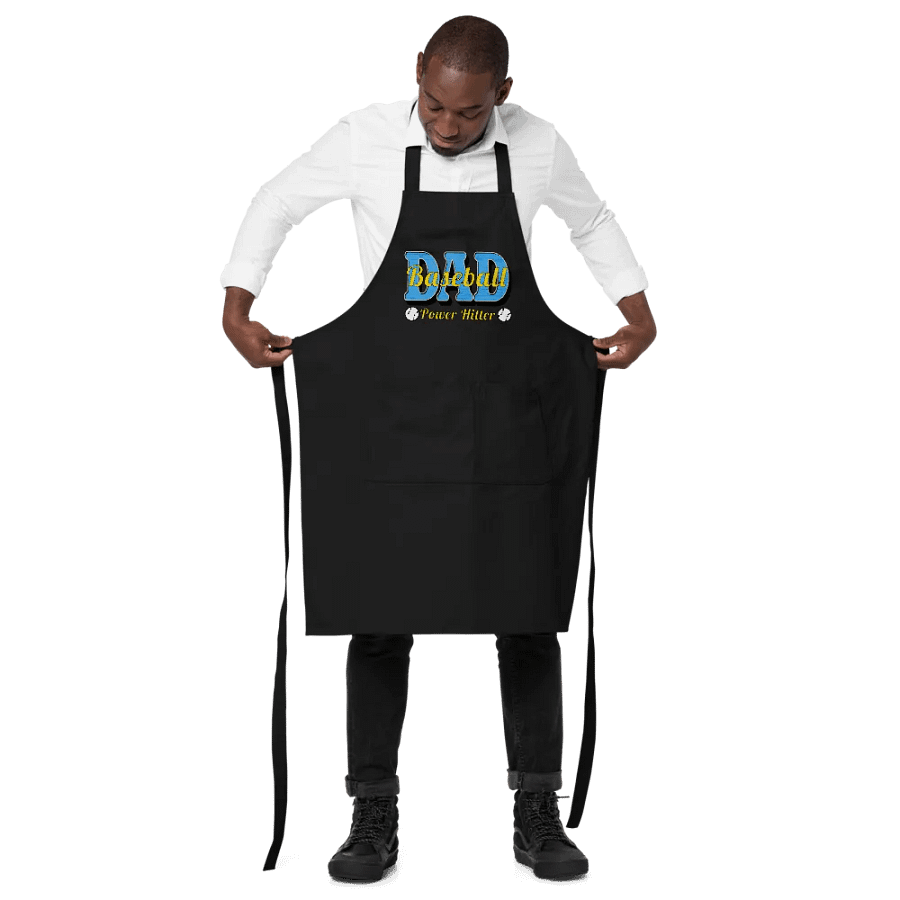 Dad Baseball Power Hitter Organic Cotton Apron product image (3)