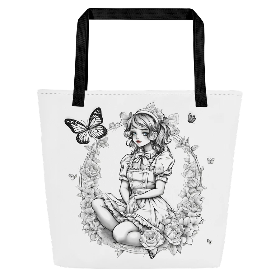 Monochrome Maid Floral Tote Bag product image (5)