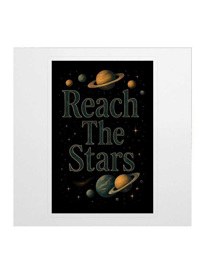 Reach The Stars Cosmic Green Sticker product image (1)