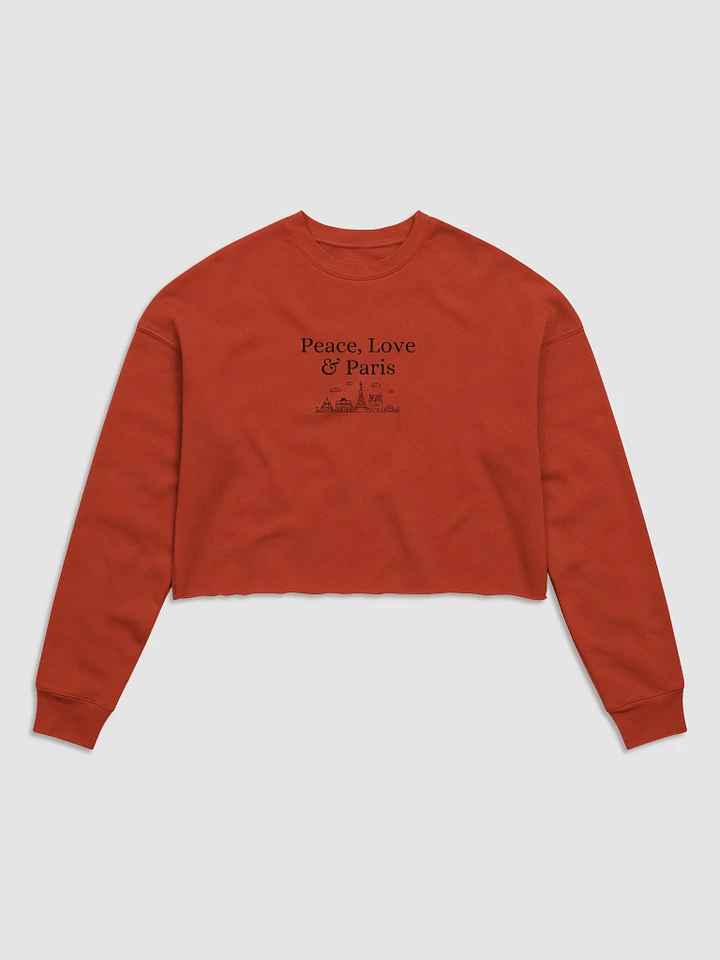 Peace, Love and Paris with Monuments Crop Sweatshirt | Black Ink product image (2)