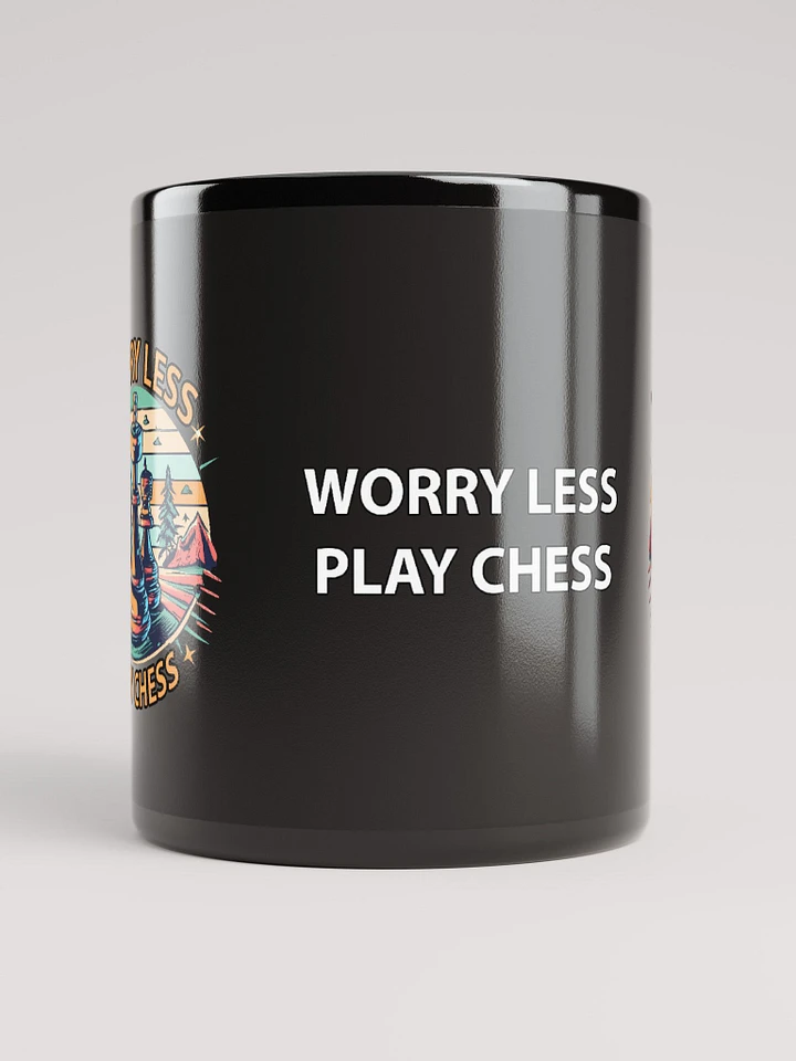 WORRY LESS PLAY CHESS - Black Glossy Mug product image (2)