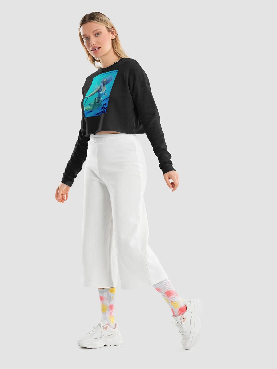 Aqua Mermaid Dreams Fleece Crop Sweatshirt product image (34)