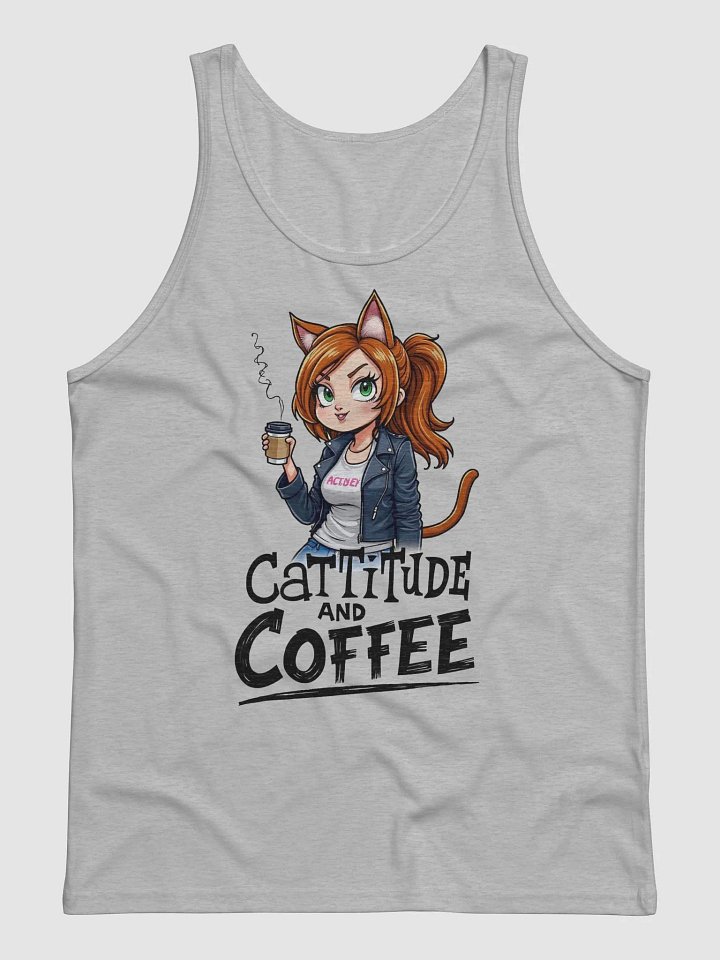 Cattitude & Coffee Cartoon Tank product image (1)