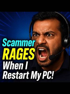 Scammer RAGES When I Restart My PC! #scammer #scam #scambait #scambaiting #refund #paypal #entertainment #foryou #foryoupage #comedy #impersonater 