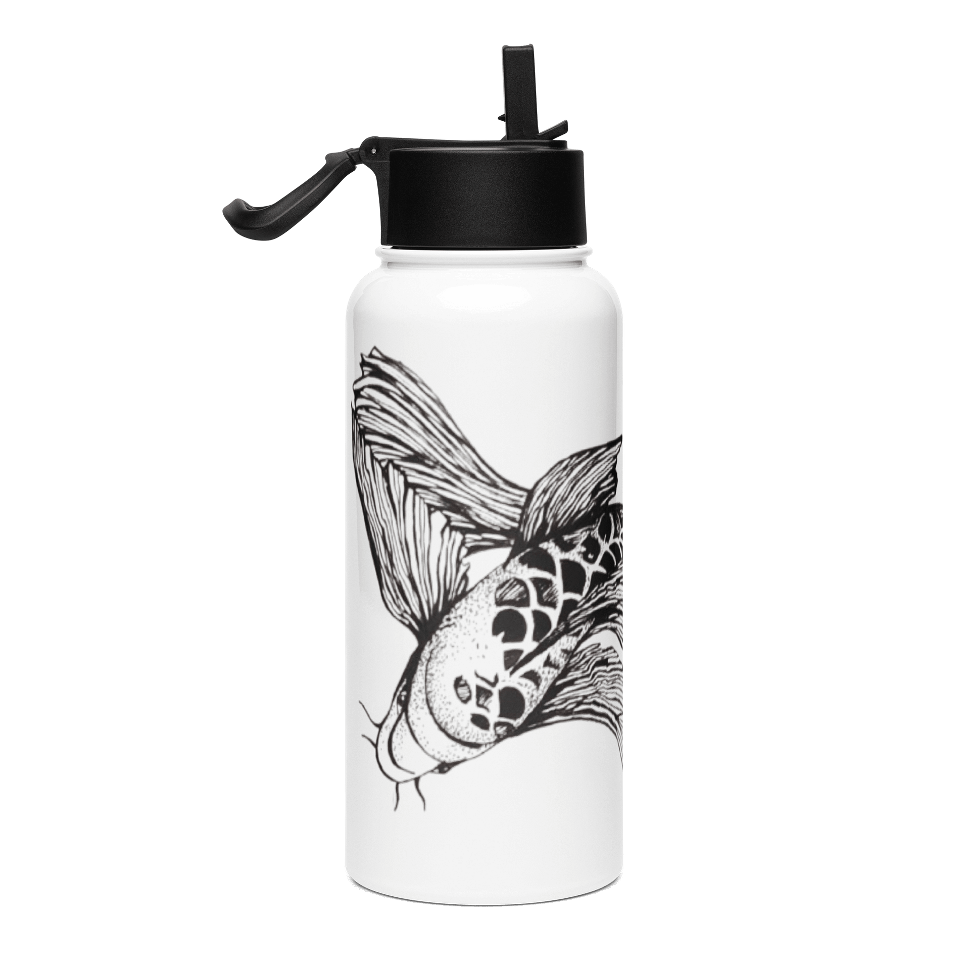 Koi Fish - Stainless Steel Water Bottle with a Straw Lid product image (4)
