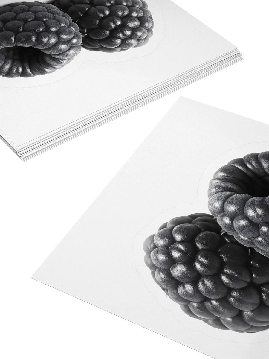 Black Matte Raspberries Sticker product image (4)