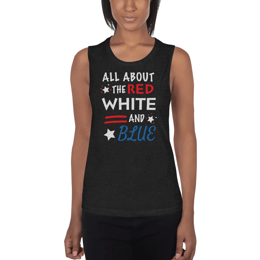 Patriotic Pride Vibes-Bell Canvas Women's Flowy Muscle Tank product image (2)