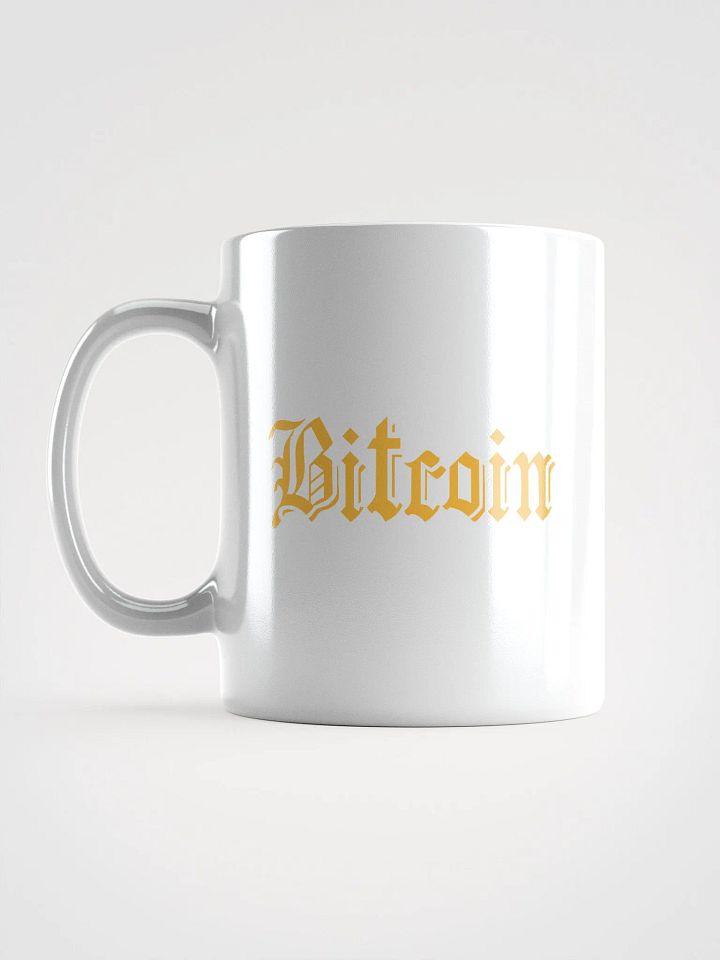Golden Bitcoin Typography Mug product image (1)