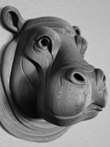 Wall Mounted Hippo Head - 3D Printed product image (3)