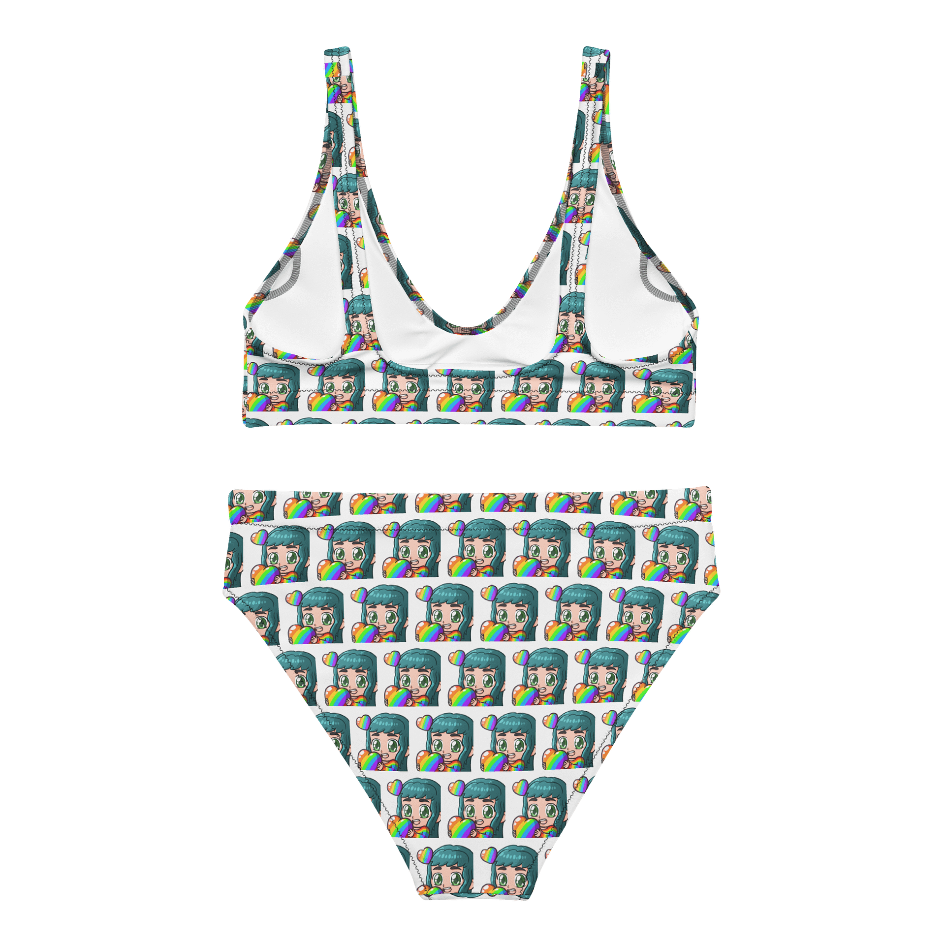 Rainbow Love MannyKae High Waisted Bikini Set product image (2)