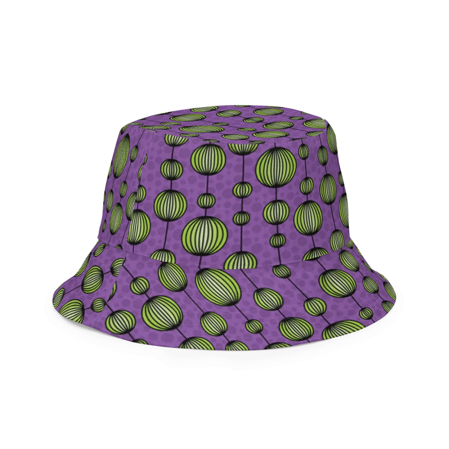 Weirdly Zen Reversible Bucket Hat - Purple and Green Abstract product image (11)