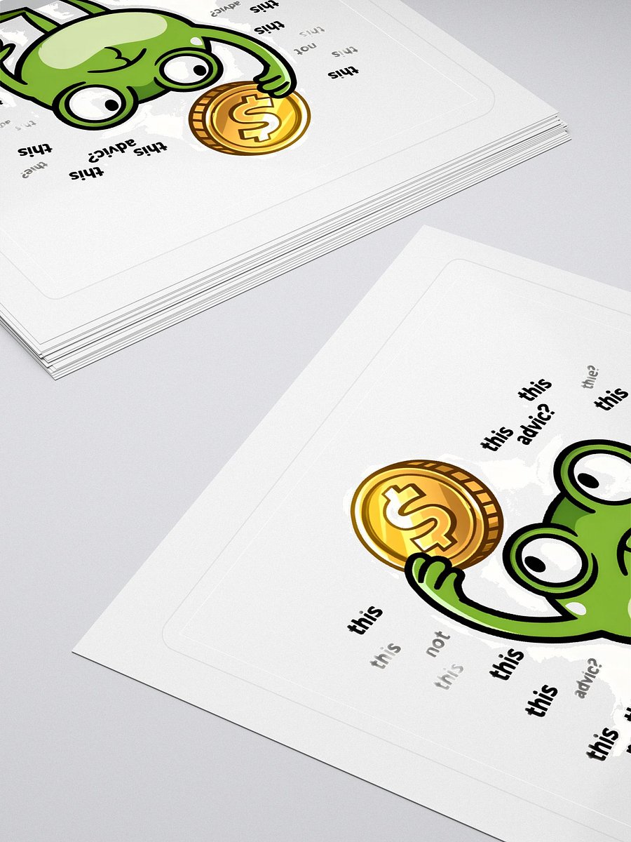 Funny Finance Frog Sticker product image (4)