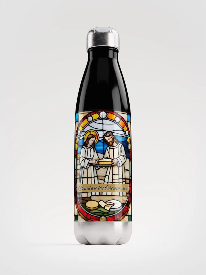 Blessed are the Cheesemakers 17oz Stainless Steel Water Bottle #02 product image (2)