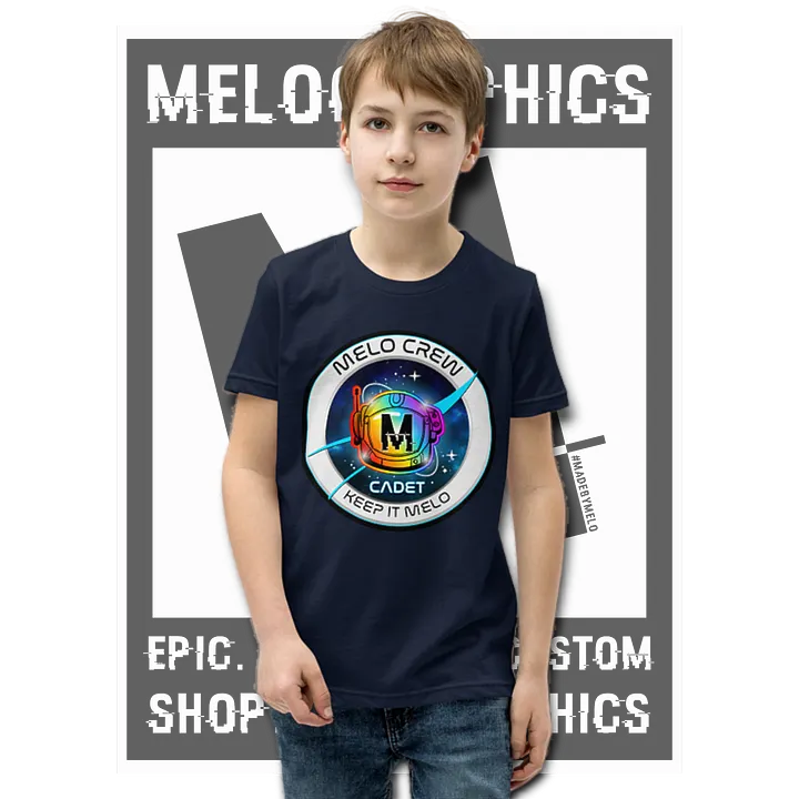 #MeloCrew Badge: Cadet - Basic Youth T-Shirt | #MadeByMELO product image (1)