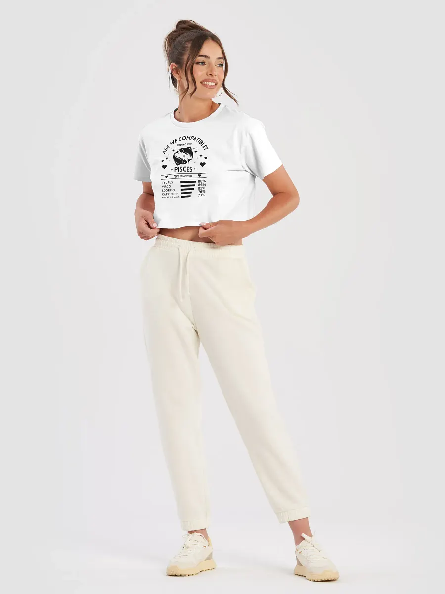 Pisces Zodiac Sign Romantic Compatibility - Light Colors - AS Colour Women's Premium Crop Top product image (2)