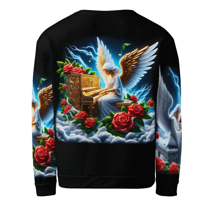 Angels making Music with a Piano - All-Over Unisex Sweatshirt #28 product image (2)