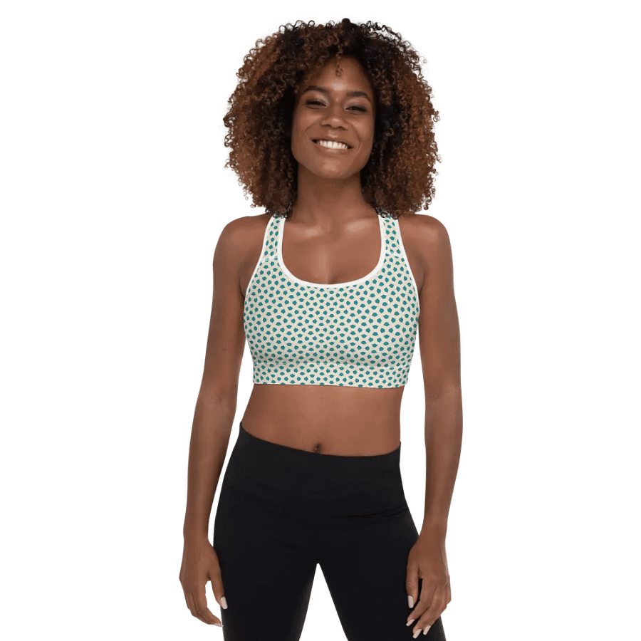 Blue Leaves Padded Sports Bra product image (4)