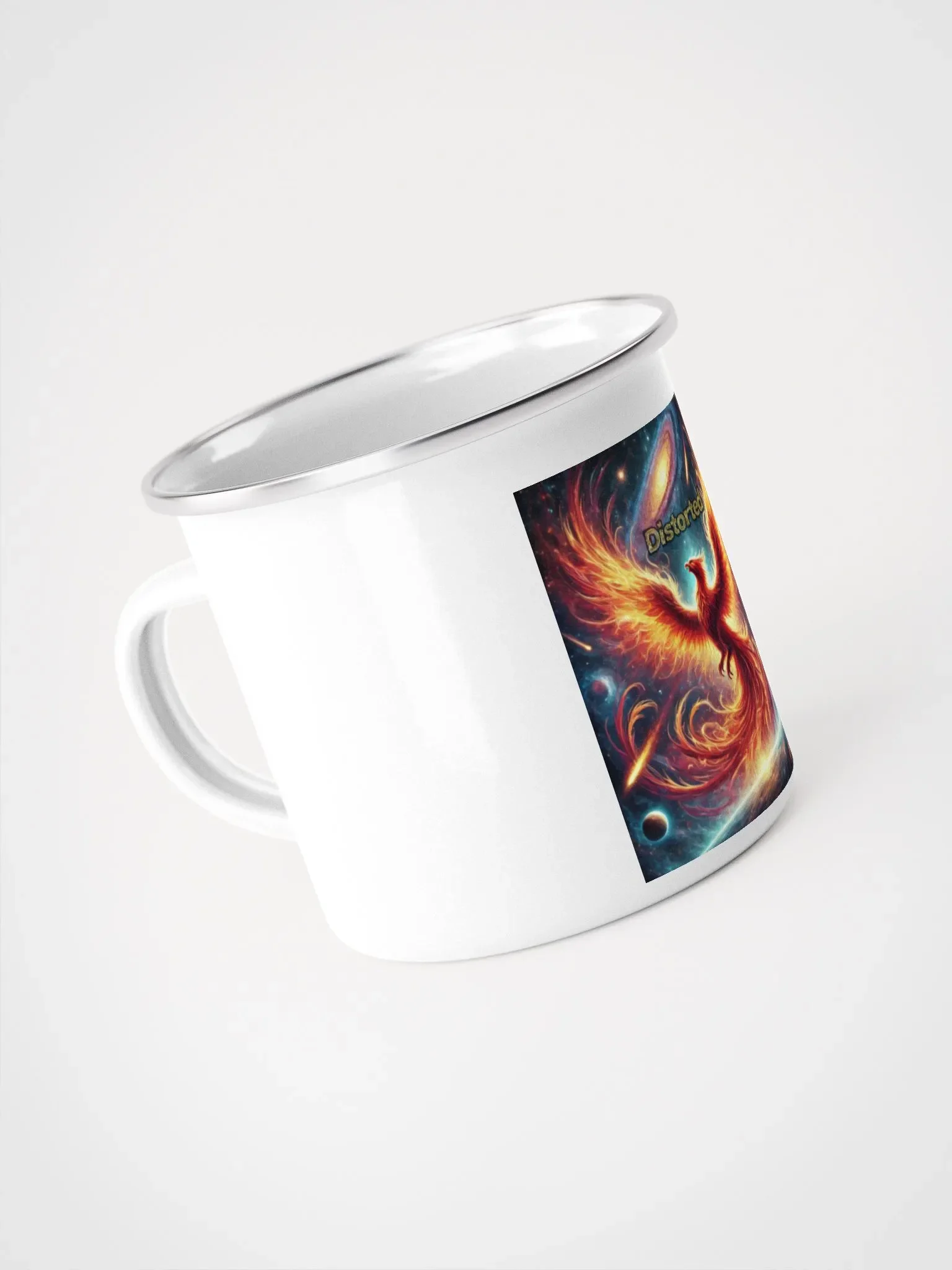 Distorted Album Cover Logo Enamel Mug - Show Your Support - Drinkware product image (2)