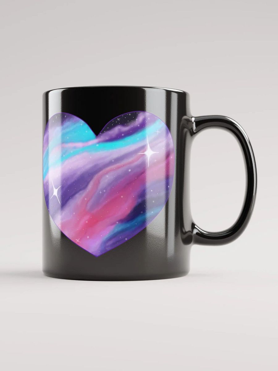 SilverGemini - Black Galaxy Heart Mug product image (6)
