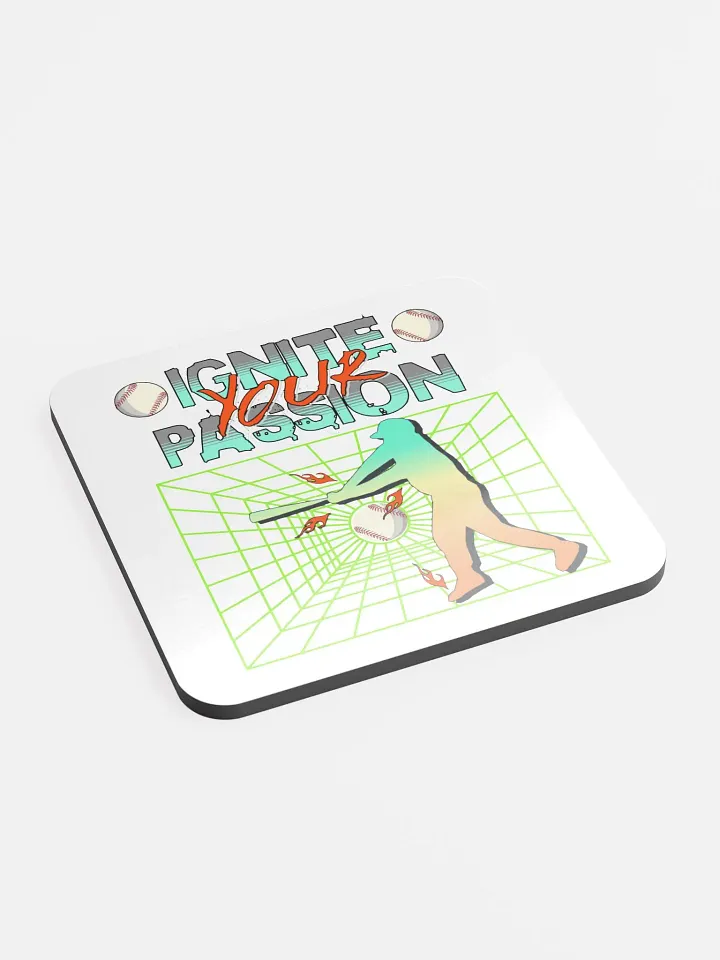 Ignite Your Passion Baseball Cork Coaster product image (2)