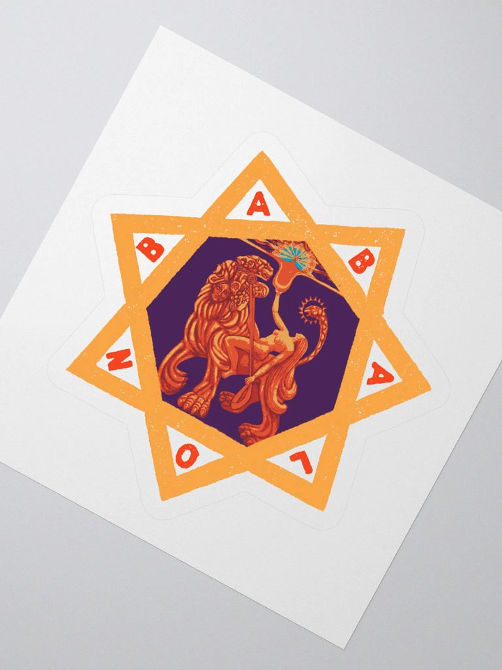 Scarlet and Purple Babalon Star Sticker product image (2)