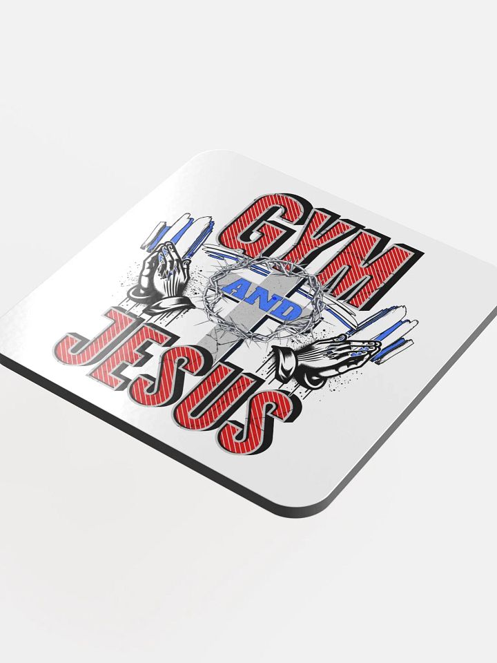 Gym And Jesus Weightlifting Divine Grace Coaster product image (1)