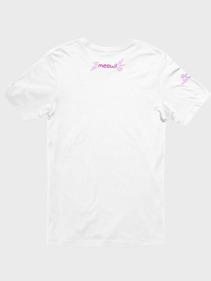 Lovely Digital Meow // T-Shirt - Pink - white shirt product image (2)