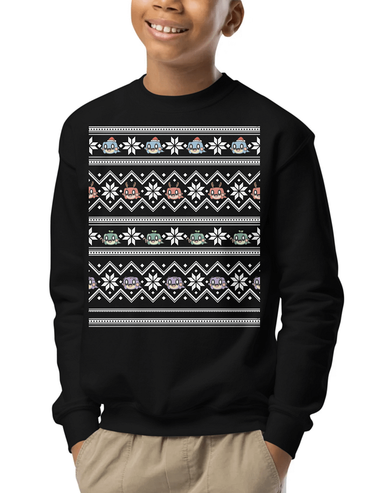 Christmas Sweatshirt for Kids (White Print) product image (1)