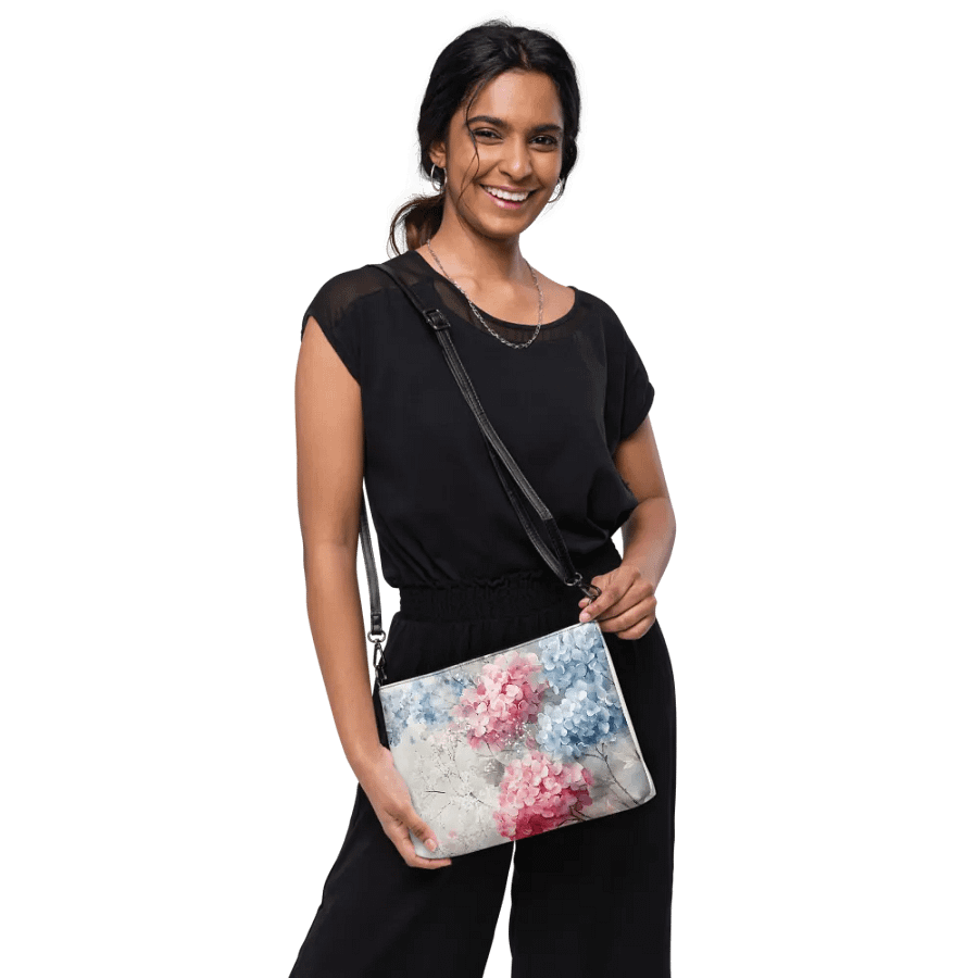 Dreamy Hydrangea All-Over Print Crossbody Bag product image (10)