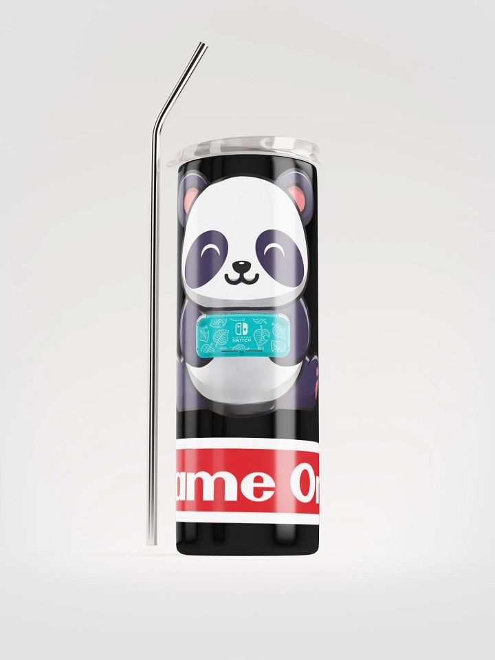 Game On Panda Tumbler w/ Straw product image (1)