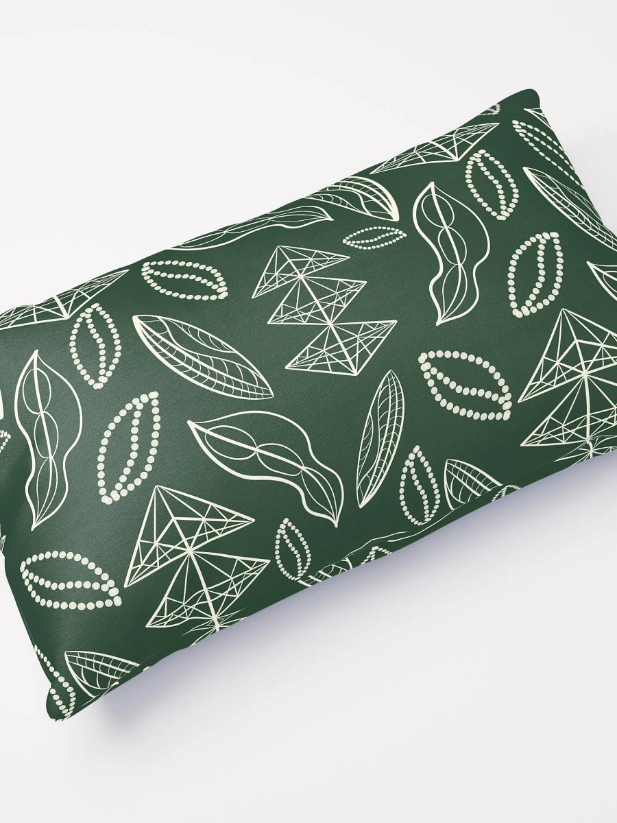 El Yunque Brew Bliss: Abstract Coffee Bean Tribal Pillow product image (12)