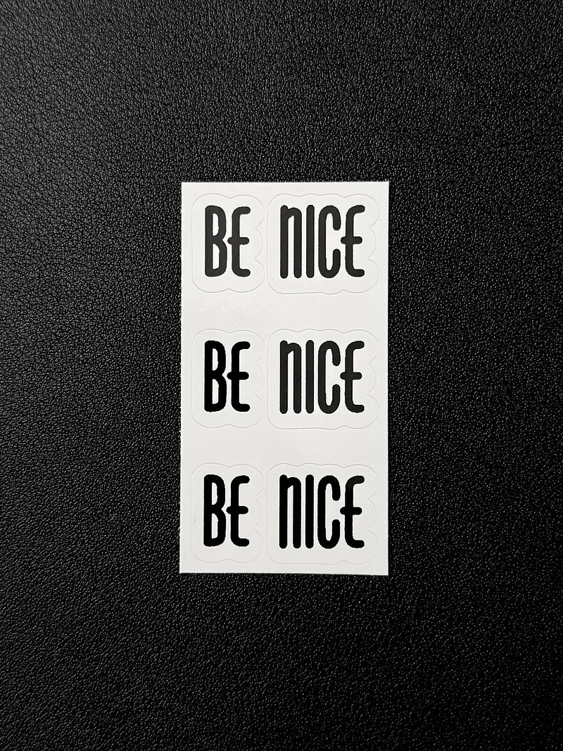 BE NICE Basics Stickers 3-pack