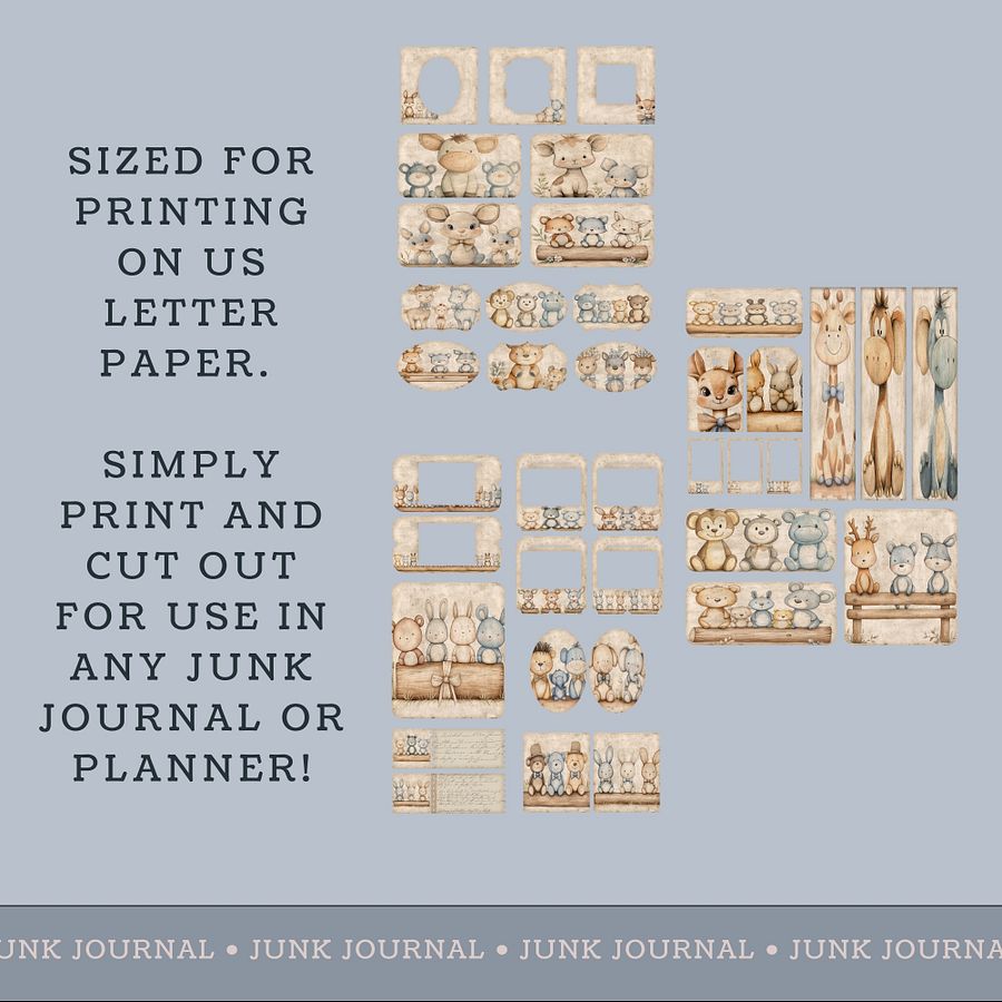 Nursery Animals - Printable Ephemera Set 1 V8 product image (3)