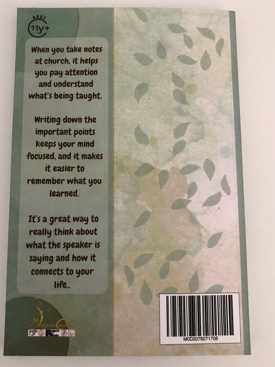 Sermon Notes Journal. 52-Week Youth Interactive Church Notebook product image (2)