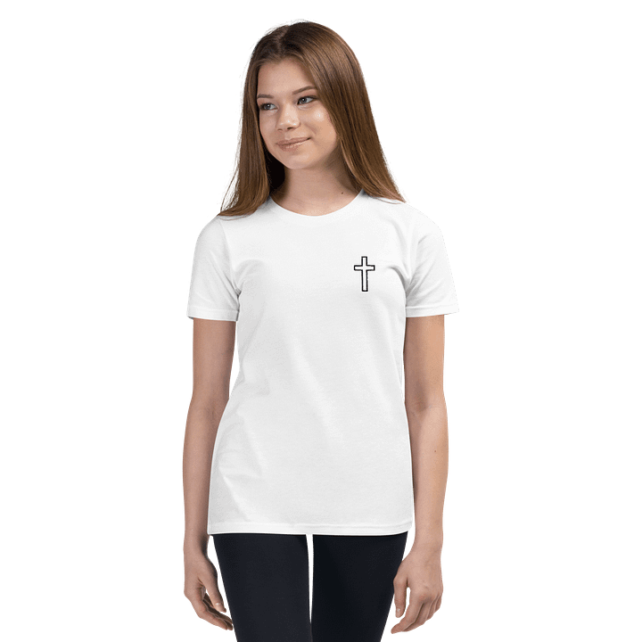 Youth Simple Cross White Tshirt product image (2)