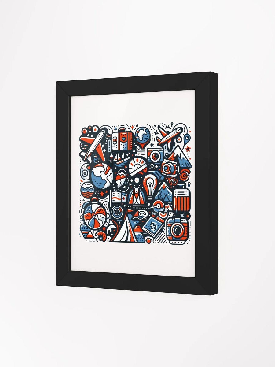 Framed High-Quality Matte Poster (in) | AI Design travel icons product image (16)