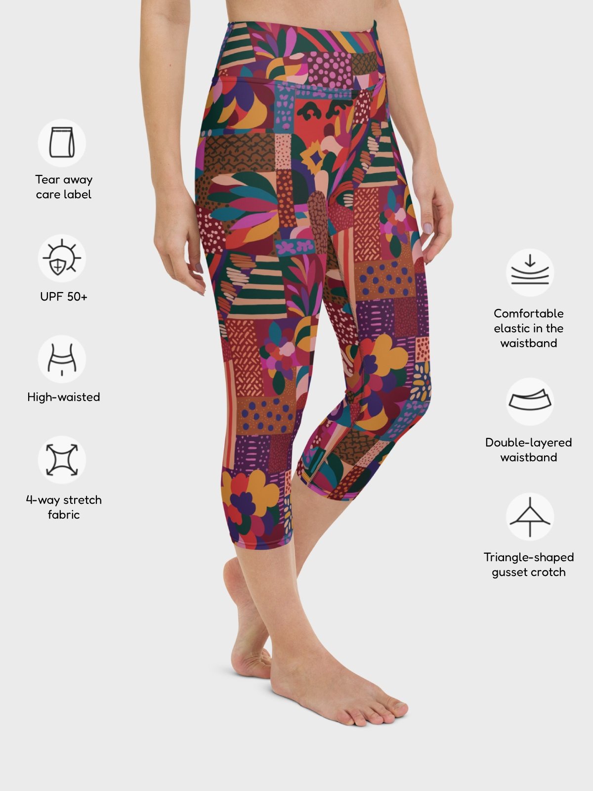Capri Leggings "Abstract African Ethnic Pattern" Printed product image (5)