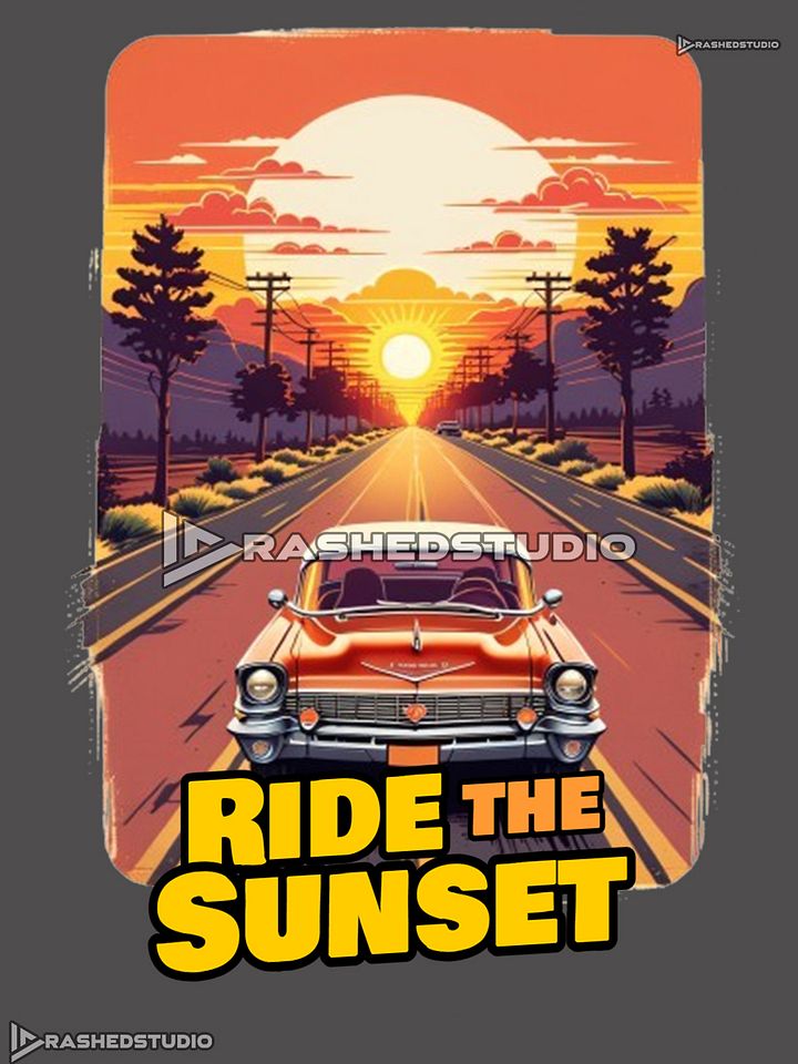 Ride the Sunset Graphic design | Instant Download product image (1)