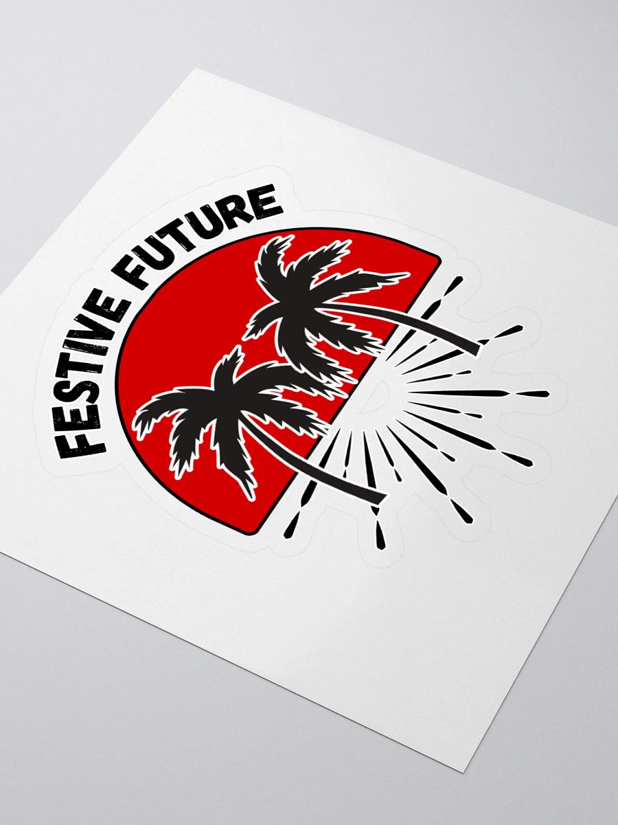 Festive Future - Sunset Beach Scene Sticker product image (3)