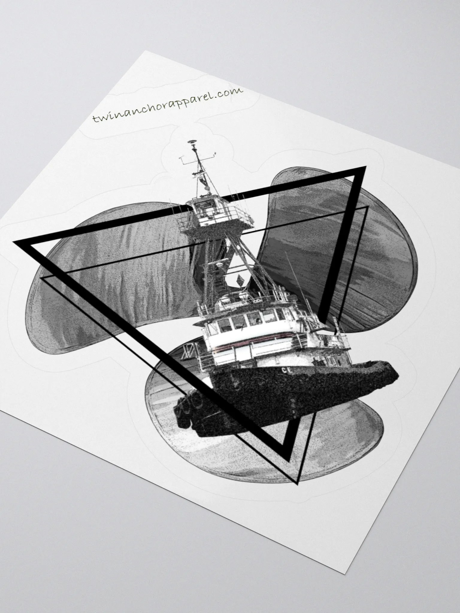 Three blade prop triangle Tug Kiss Cut Stickers product image (9)