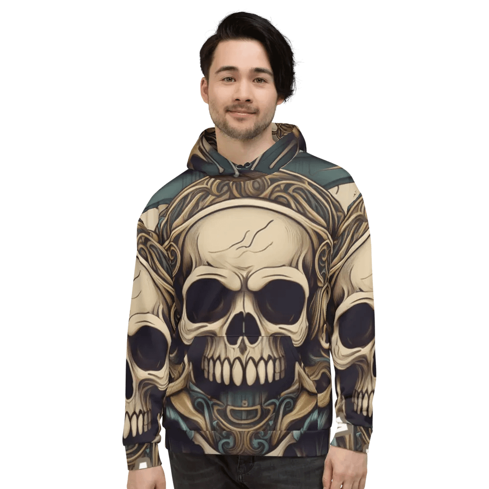 Gothic Melting Skulls Unisex Hoodie product image (1)